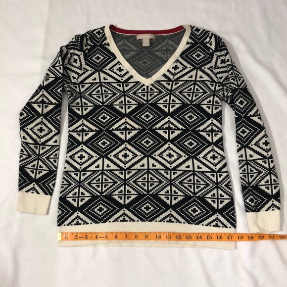 BANANA REPUBLIC geometric cotton sweater - Picture 4 of 10